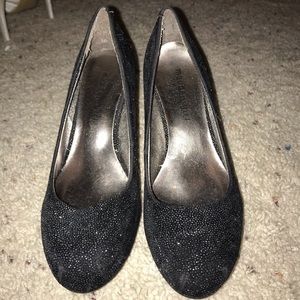 Madden girl black velvet heels